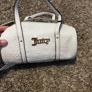 Juicy Couture White Mini Barrel Bag